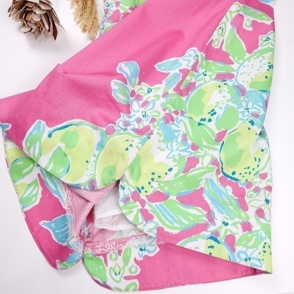 Lilly Pulitzer Pink Lime Dress Size 2 - Picture 8 of 16